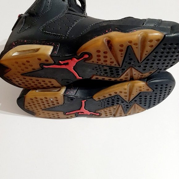 NIKE Air Jordan Retro 6 GG Anthracite Hyper Rose Size 7Y - Picture 6 of 7